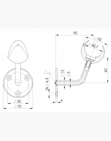 Led porankis AISI304 42,4x1,5 su žvakute 